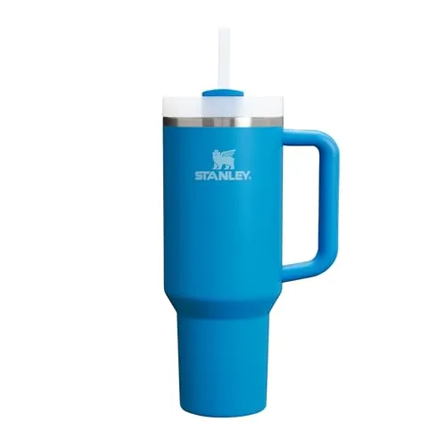 STANLEY The Quencher 1180 ml Tumbler - Azure - Thermosflasche für 11 Stunden Kälte, aus hochwertigem Edelstahl, ideal für unterwegs, mit praktischem Griff und autocompatiblem Design.