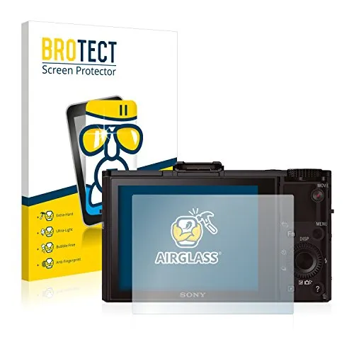 BROTECT Schutzglas für Sony Cyber-Shot DSC-RX100 II Schutzfolie Made in Germany Panzer Folie Glas Displayschutz [Kratzfest 9H, Anti-Fingerprint]
