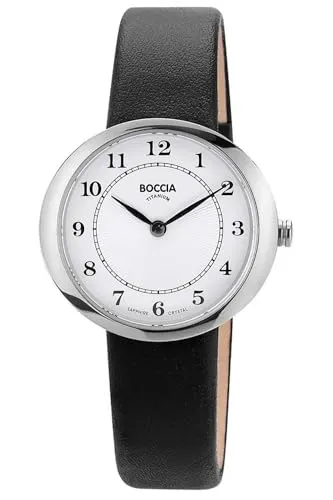 Boccia Damen Titan Uhr 3344-05 - Elegante Armbanduhr aus Titan, leicht und hautfreundlich, mit kratzfestem Saphirglas und präzisem Quarzwerk, ideal für Allergiker und stilbewusste Frauen.