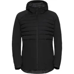 Odlo Ascent S-Thermic Hooded Jacke Schwarz L für Frauen - Outdoorjacken mit mittlerer Isolierung, kombiniert G-Loft Eco und Primaloft ThermoPlume für besten Komfort bei Aktivitäten in der Natur.