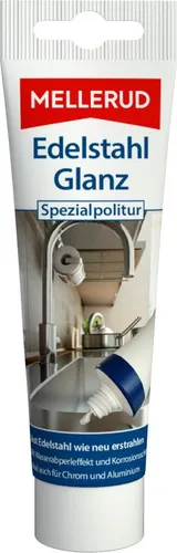 MELLERUD Edelstahl Glanz Spezialpolitur 75 ml – Effektive Pflege für Edelstahl - Die MELLERUD Edelstahl Glanz Spezialpolitur entfernt mühelos Schmutz und Rost von Edelstahloberflächen. Ideal für Küche, Bad und Auto – für streifenfreien Glanz und langanhaltenden Schutz.