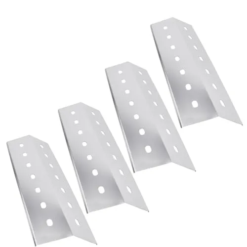 Grihero 41x14 cm Universal Brennerabdeckung Gasgrill Ersatzteile für Landmann, Enders, Mayer Barbecue, Buffalo, Napoleons, EL Fuego, Coobinox Grill und andere Modell Grills, 4-Pack Heizplatte