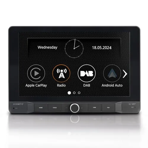 XZENT X-127 – 1-Din Autoradio mit 9" Touchscreen - Digital Media-Receiver mit DAB+, Apple CarPlay & Android Auto, ideal für PKWs und Reisemobile - für besten Musikgenuss und nahtlose Smartphone-Integration.