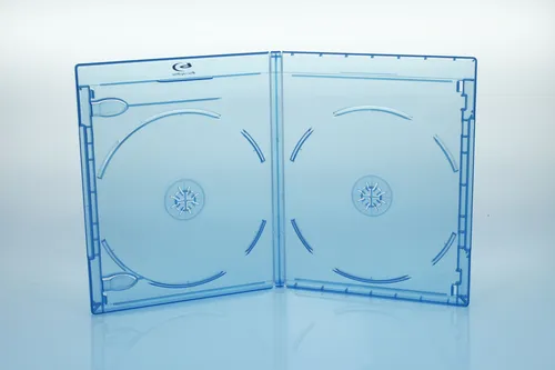 BluRay Hüllen 11mm / 2fach 2er BD Hüllen / Farbe: blau / high quality 10
