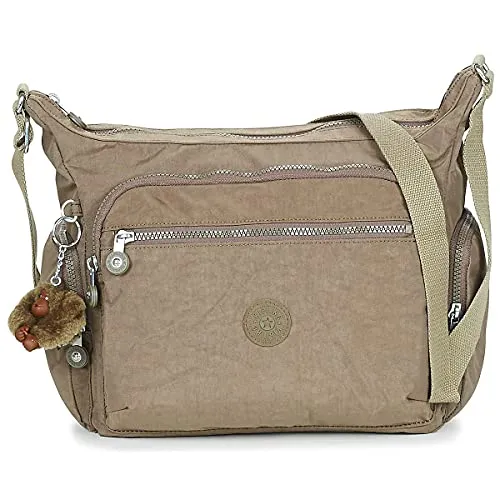 Kipling GABBIE Mittelgroße Umhängetasche in True Beige - Stylische Umhängetasche mit verstellbarem Schulterriemen und praktischem Hauptfach mit Reißverschluss, ideal für den Alltag.