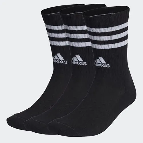 adidas Unisex 3-Streifen Cushioned Crew Socken, 3 Paar