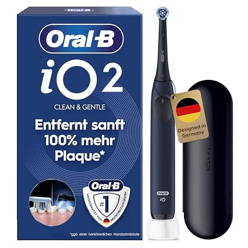 Oral-B iO Series 2 Ocean Blue Limited Edition Zahnbürste - Elektrische Zahnbürste in limitierter Ocean Blue Edition, mit innovativer Drucksensor-Technologie für optimale Zahnreinigung und Schutz des Zahnfleisches.