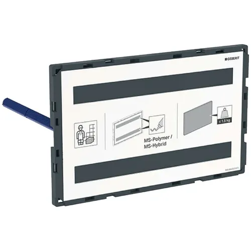 GEBERIT Abdeckplatte Omega flächenbündig zum befliesen 115087001 - Sanitärinstallation: Elegante Abdeckplatte für nahtlose Integration in Fliesen, ideal für Geberit Spülkästen. Langlebig und pflegeleicht mit stilvoller, mattierter Oberfläche.