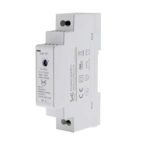 SeKi Hutschienen-Netzteil H-15-12 - 12V - 1,25A - 15W DIN Rail - Netzteil