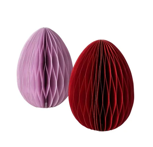 BOLTZE GRUPPE GmbH Papierdekoration BOLTZE Dekoaufsteller Eggo, Dekoeie, Osterei, rot oder rosa, 2057152