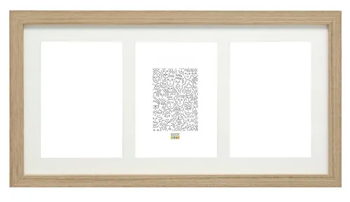 Deknudt Galerierahmen Braun für 3 Bilder 10x15 cm auch zum  Stellen S66KB3