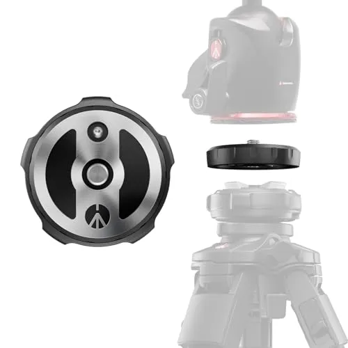 Manfrotto XCHANGE Plate, Schnellwechsel‑Platte, Universelle 3/8"‑Schraube, Kompatibel mit XCHANGE Base, Aluminium, für Foto, Video und Licht