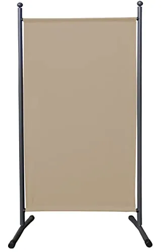 Quick Star Paravent 1tlg. 180x78cm in Beige - Paravent aus 100% Polyester, blickdicht und ideal für mehr Privatsphäre in jedem Raum. Robustes Gestell aus pulverbeschichtetem Stahl.