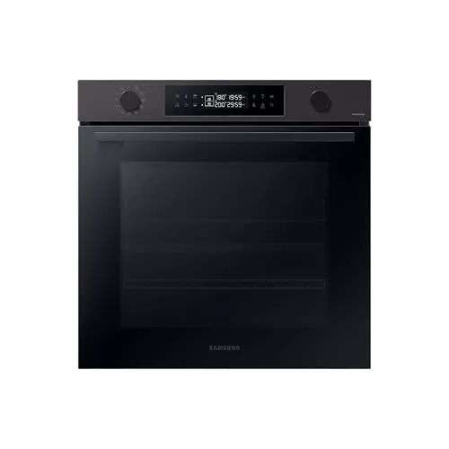 Samsung DualCookTM Einbaubackofen 76 L, A+, Pyrolyse - Innovativer Backofen mit Dual Cook Technologie für unabhängige Zonen, ideal für gleichzeitiges Garen unterschiedlicher Speisen.