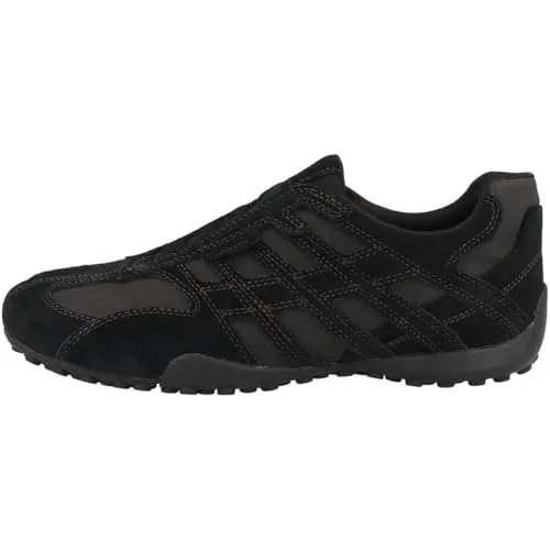 Geox Herren Sneaker Low U Snake Original A - Herren-Sneaker mit atmungsaktiver RESPIRA-Membran, strapazierfähigem Obermaterial aus Lederimitat und Veloursleder sowie herausnehmbarer Einlegesohle für individuellen Komfort.