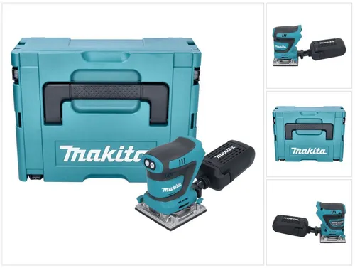 Makita DBO 484 ZJ Akku Schwingschleifer 18 V - Schleifmaschine mit 18 V Lithium-Ionen Akku, ideal für präzises Schleifen und einfache Handhabung, inklusive Makpac für sicheren Transport.