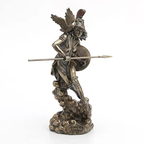 WU Athena Statue Griechische Göttin der Weisheit und Krieg Bronze-Pulver-Finish