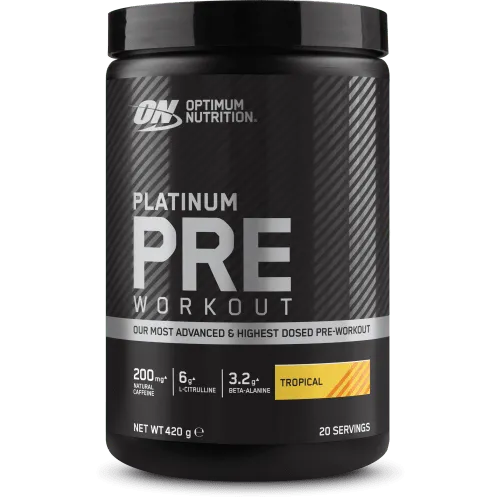 Optimum Nutrition Gold Standard Pre-Workout Advanced Powder - Aminosäure Beta-Alanin, leistungsstarker Energiebooster mit 8x mehr L-Citrullin und 200 mg Koffein für maximale Konzentration und Trainingseffektivität im Tropical-Geschmack.