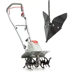 IKRA Elektro Bodenhacke FEM 1500 - Kultivator mit flexibler Arbeitsbreite von 17-45 cm, ideal zum Lockern von Böden und zur Saatbettvorbereitung, inkl. Häufelpflug für optimale Bodenbearbeitung.
