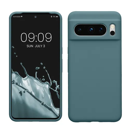 kwmobile Handyhülle für Google Pixel 8 Pro Hülle, für Pixel 8 Pro Case - Hülle Silikon - kabelloses Laden - Arctic Night