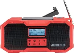 Albrecht DR 112 DAB+ Outdoor Kurbelradio - Radios mit DAB+ und UKW, inklusive SOS-Funktion, Taschenlampe und Solarbetrieb - ideal für Outdoor-Abenteuer und Notfälle.