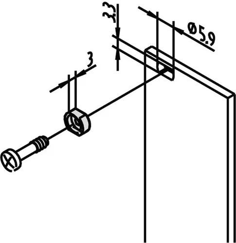 SCHROFF SLEEVE BRASS M2,5 NICK (10PCS/KIT) - Rack-Zubehör (21100659)