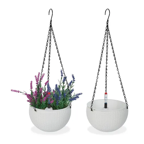 Blumenampel mit wasserspeicher Hängeblumentopf Hydrokultur Blumentopf Kunststoff