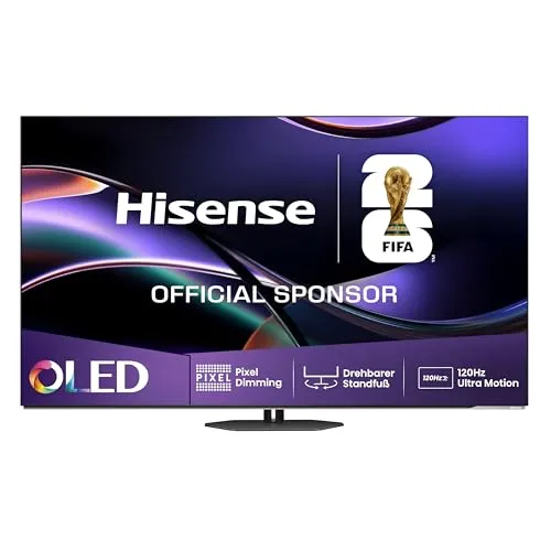 HISENSE 65A85Q OLED 65 Zoll - UHD 4K SMART TV - Fernseher mit beeindruckendem OLED-Display, perfektem Kontrast und lebendigen Farben. Ideal für Kinoerlebnisse dank IMAX Enhanced und Filmmaker Mode sowie 120Hz für ruckelfreies Gaming.