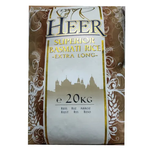 Heer 20kg Superior Basmati Reis - Indischer Duftreis, extra langkörnig und aromatisch – ideal für köstliche Gerichte und gesunde Ernährung.