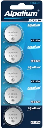Alpalium CR2430 5er Blister Knopfzelle Lithium 3V Teelichter Küchenwaagen