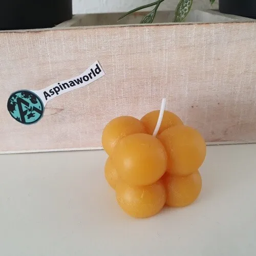 Bienenwachskerze Bubble Würfel Kerze 3 cm - Würfel Kerze