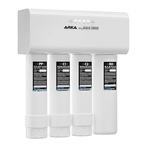 ARKA myAQUA 3800 Umkehrosmoseanlage - Wasseraufbereitung für Aquarien, filtert bis zu 99% Salze und Schadstoffe, ideal für höchste Wasserqualität mit bis zu 3800 Liter Osmosewasser täglich.