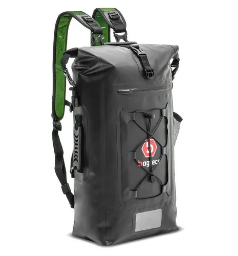 Bagtecs Motorrad Rucksack Hecktasche mit Rollverschluss - Wasserdichter Motorradrucksack (38L) mit Rollverschluss, vielseitig als Rucksack oder Hecktasche nutzbar. Aus 500D Tarpaulin, reißfest und UV-beständig, ideal für Alltag und Touren.