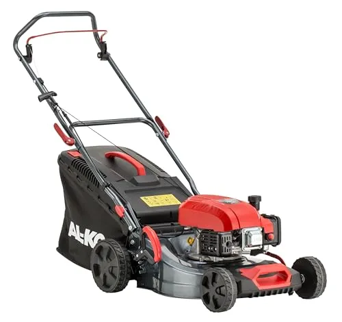 AL-KO Benzin-Rasenmäher Easy 4.26 P-D mit 41 cm Schnittbreite - Effizienter Benzin-Rasenmäher mit 1,9 kW Motorleistung und 7-stufiger Schnitthöhenverstellung. Ideal für Rasenflächen bis 800 m². Robustes Stahlblechgehäuse und praktischer Tragegriff für einfachen Transport.