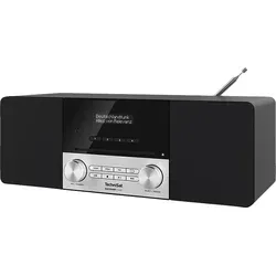 TechniSat DIGITRADIO 3 ASA - Digital-Radio Schwarz/Silber - Kompaktanlagen mit hochwertigem Stereo-Sound und modernem Design, ideal für Musikliebhaber und Radiofans.