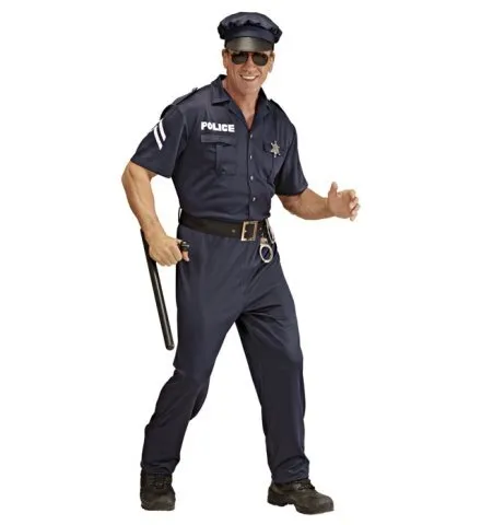 Polizist Streifenpolizist Polizeikostüm Kostüm Polizei Männerkostüm Gr. S neu