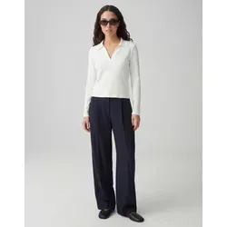 OPUS PANTS Anzughose MOIRA BLOOM aus weichem Woll Mix Weicher Mélange-Look für urbane Styles blau 38