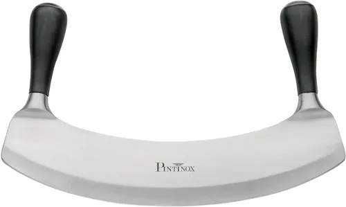 PINTINOX Wiegemesser Coltelli Professional - Ergonomisch und Spülmaschinengeeignet - Wiegemesser aus Edelstahl mit rutschfestem, ergonomischem Griff. Ideal für präzises Schneiden und leicht zu reinigen - perfekt für die professionelle Küche.