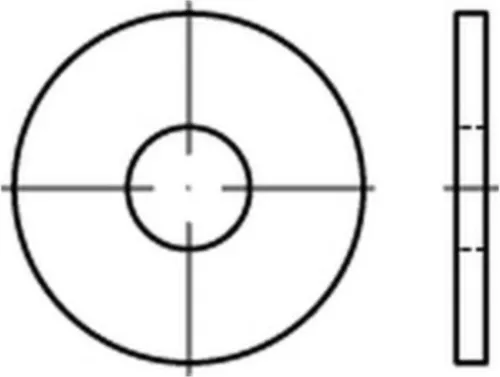 Reyher 9021 U-Scheiben 5,3 x 15 x 1,2 mm - 2500 Stück - Unterlegscheiben aus Deutschland, galvanisch verzinkt für hohe Korrosionsbeständigkeit - ideal für professionelle Anwendungen.