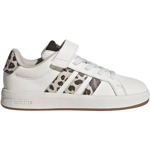 ADIDAS GRAND COURT 3.0 Kinder Freizeitschuhe - Stylische und strapazierfähige Freizeitschuhe für aktive Kinder. Mit bequemer Passform, elastischen Schnürsenkeln und rutschfester Gummiaußensohle – ideal für jeden Tag.