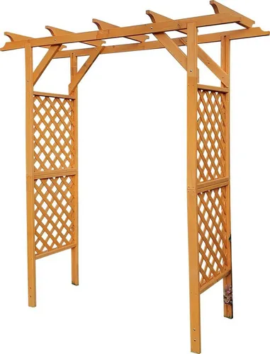 Pergola promadino Bamberg 200 x 51 x 208 cm braun - Spaliere aus hochwertigem Holz, ideal für Garten und Terrasse, schafft schattige Rückzugsorte und verleiht Ihrem Außenbereich einen eleganten Look.