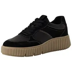 Tamaris Damen Schnürer schwarz 41 - Damen-Sneaker mit sportlichem Look und bequemem Touchit Fußbett, das sich individuell anpasst – ideal für Freizeit und City-Trips.
