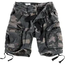 Surplus Airborne Vintage Shorts, schwarz, Größe 4XL für Männer - Herren-Shorts im Vintage-Stil, stone washed und mit echtem Used-Look für optimalen Tragekomfort. Ideal für lässige Sommeroutfits.