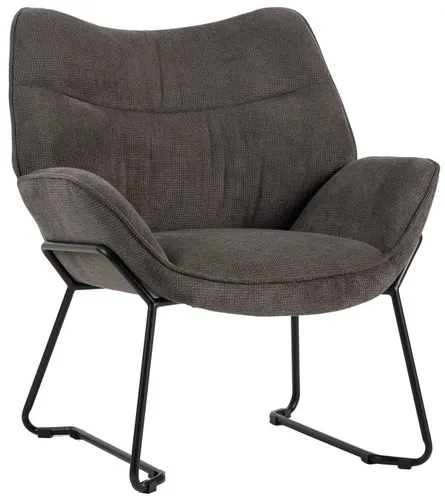 MR.DEKO Loungesessel Aliano – eleganter Relaxsessel in grau - Stylischer Relaxsessel für Ihr Zuhause: Der Aliano vereint modernen Komfort mit zeitloser Eleganz. Ideal für Wohnzimmer oder Homeoffice – schnell montiert und belastbar bis 125 kg.
