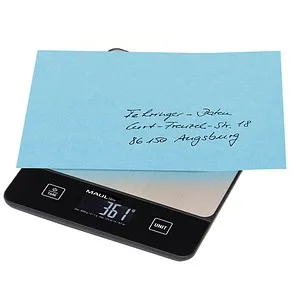 Maul MAULlibra Briefwaage 5000g - Praktische Briefwaage mit edler Wiegefläche aus Edelstahl. Flexibel mit Umschaltfunktion für verschiedene Gewichtseinheiten und energiesparendem Batteriebetrieb. Ideal für Küche, Büro und DIY-Projekte.