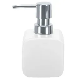 Kleine Wolke Seifenspender CUBIC Weiß – Stilvoller Badaccessoire - Der elegante Seifenspender CUBIC in Weiß aus pflegeleichtem Steinzeug bringt moderne Akzente ins Badezimmer. Mit einem Fassungsvermögen von 250 ml und komfortablem Pumpkopf ideal für jede Einrichtung.