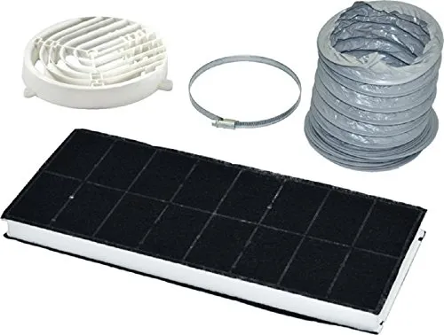 Neff Umluft-Starterset 00706588 / Z5143X5 - Silber/Schwarz - Neff Umluft-Starterset für Dunstabzugshauben: Aktivkohlefilter, Luftverteiler und flexibler Schlauch im Set. Effiziente Luftreinigung für Ihre Küche.
