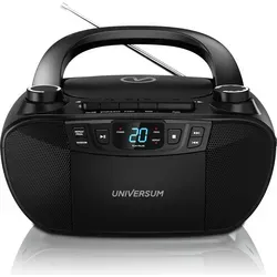 UNIVERSUM* BB 200 CD-Player - Multifunktionales Radio mit AM/FM, Kassettenspieler und Kopfhöreranschluss, ideal für Musikliebhaber und einfach zu bedienen.