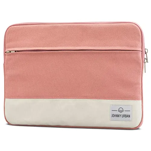 MacBook Pro 13 (2020-2016) Hülle, MacBook Air (2020-2018) Tasche Rosa - Johnny Urban Laptop Sleeve aus Baumwolle Laptoptasche fürs MacBook Pro 13, MacBook Air, 11-12 Zoll Notebooks
