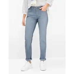 Brax Damen Five-Pocket-Hose Style MARY USED LIGHT GREY, Gr. 48K - Bequeme Five-Pocket-Jeans im modernen Regular Fit, ideal für lässige Outfits und den täglichen Gebrauch.